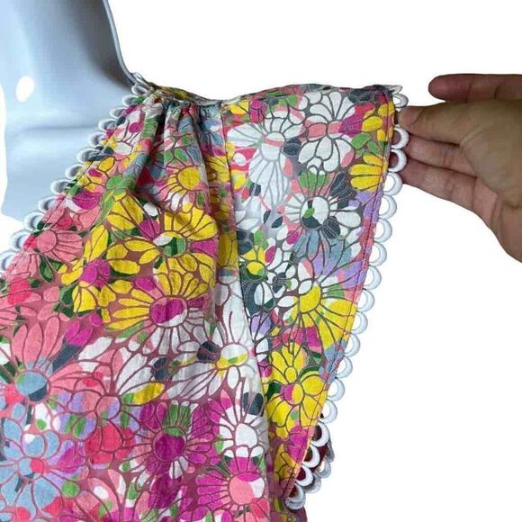 Kate‎ Spade Floral Dots Burnout Blouse in Pink Multicolor Size XS - Picture 5 of 10